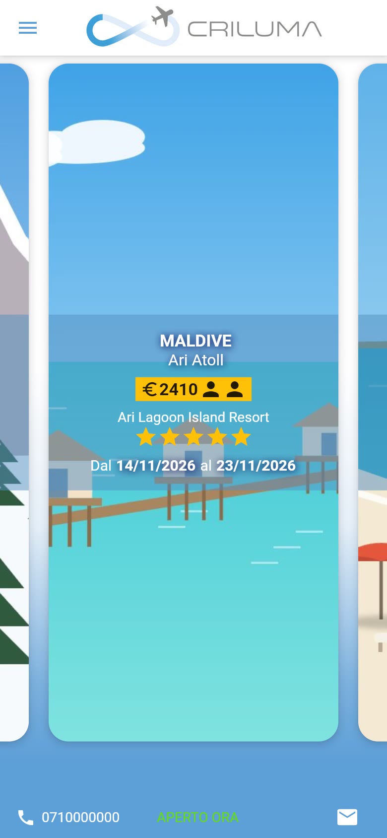 Einen Urlaub suchen, erstes Bild