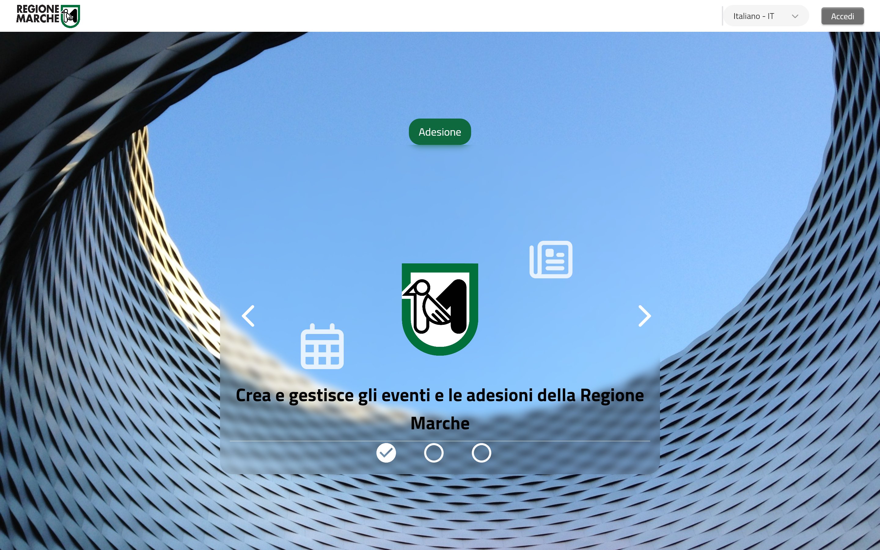 The landing page