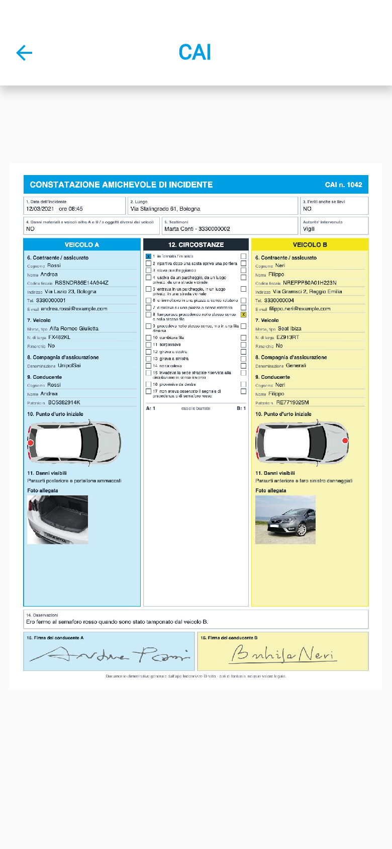 Unfallbericht als PDF