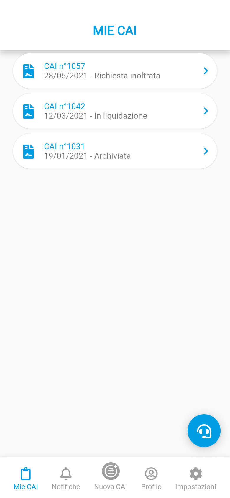 Meine Schadenmeldungen