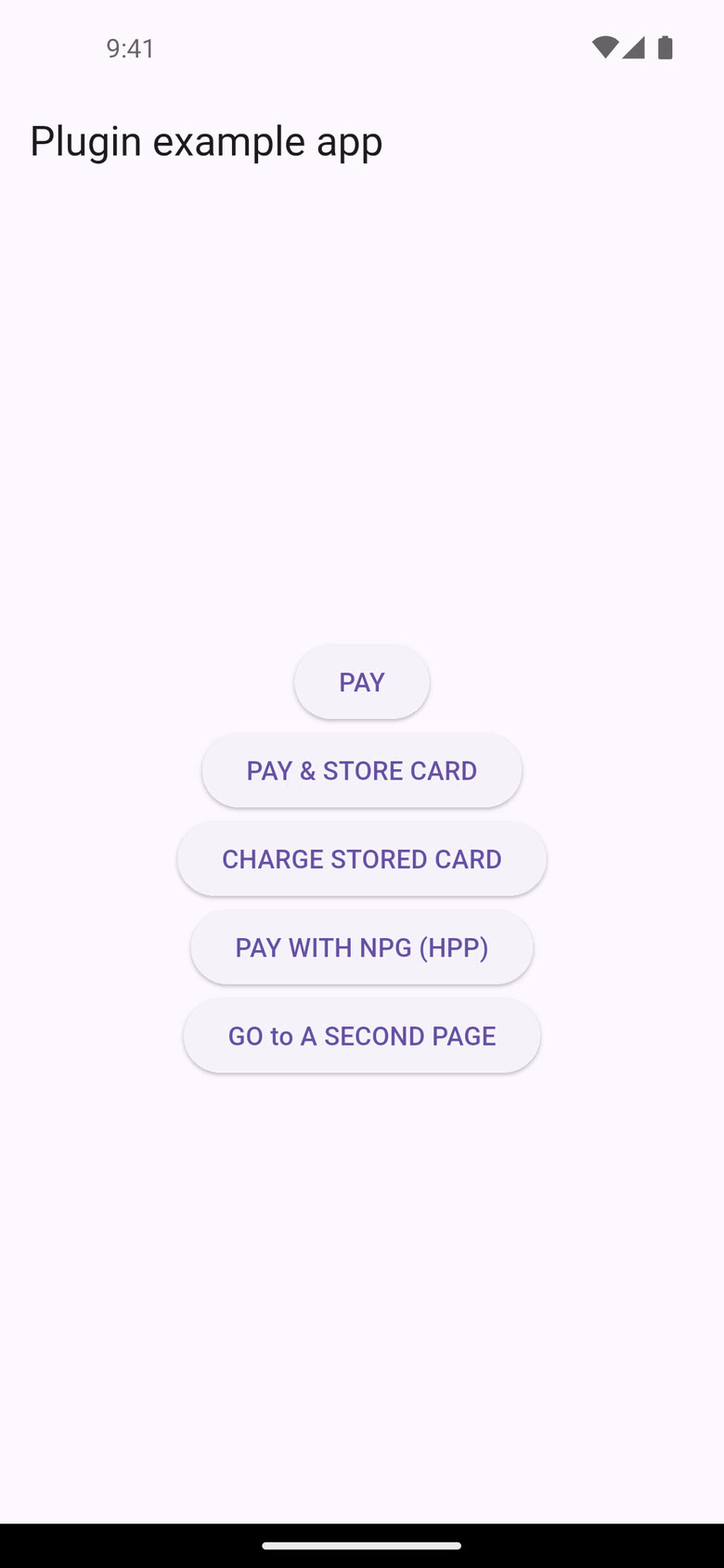 The example app