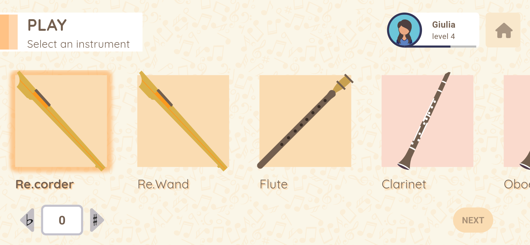 Instrument sounds