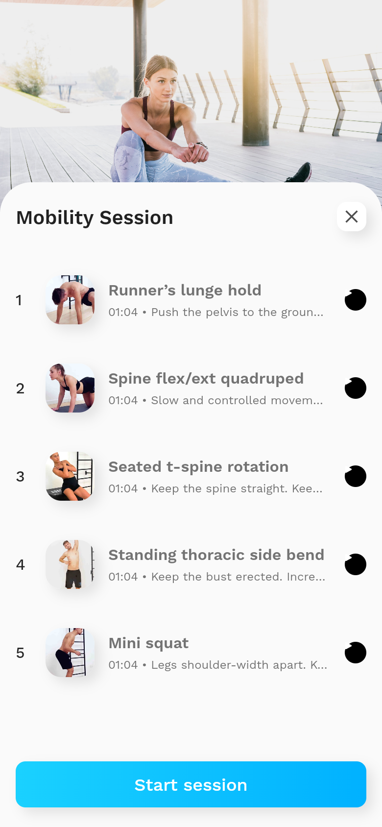 Mobility routine